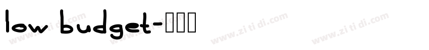 low budget字体转换